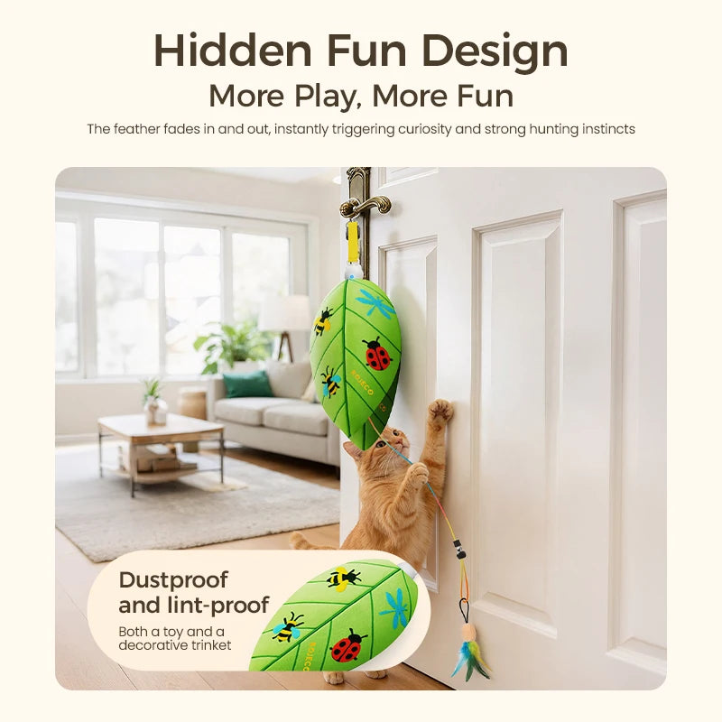 Novu Electric Laser & Feather Cat Toy — Automatic 2-in-1