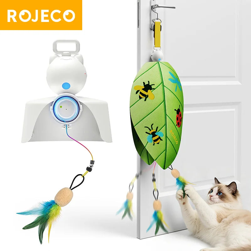 Novu Electric Laser & Feather Cat Toy — Automatic 2-in-1