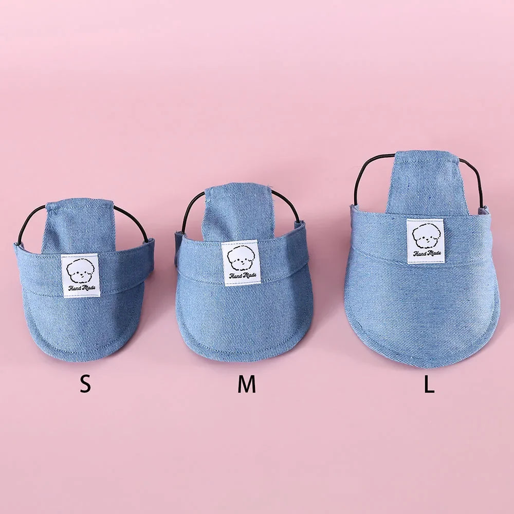 Novu Denim Sun Hat for Dogs — Adjustable Fit