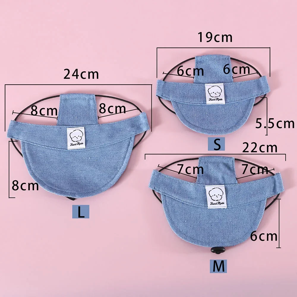 Novu Denim Sun Hat for Dogs — Adjustable Fit
