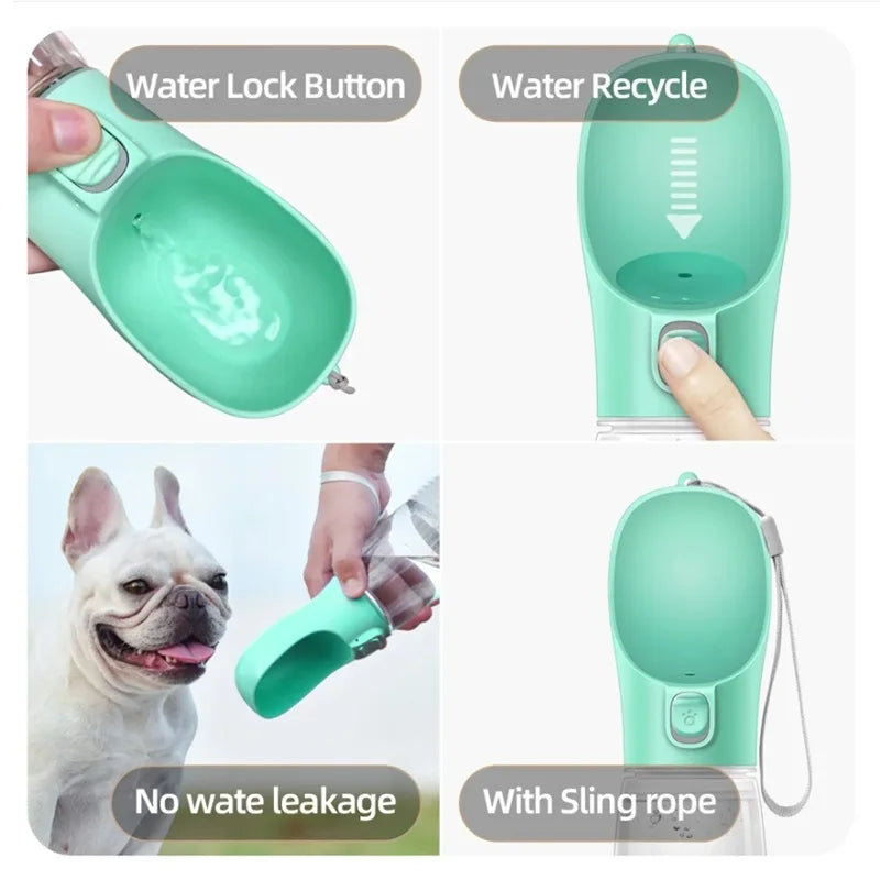 Novu Portable Dog Water Bottle — Travel Feeder