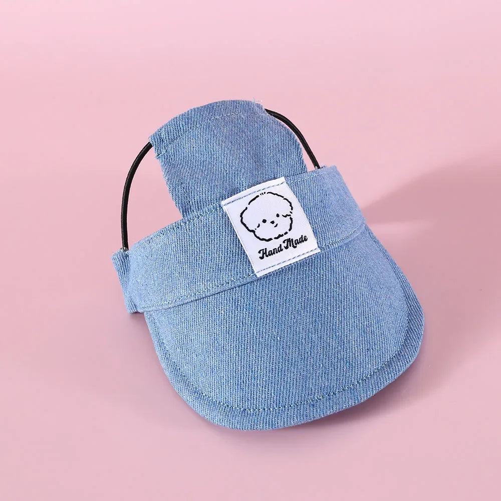 Novu Denim Sun Hat for Dogs — Adjustable Fit