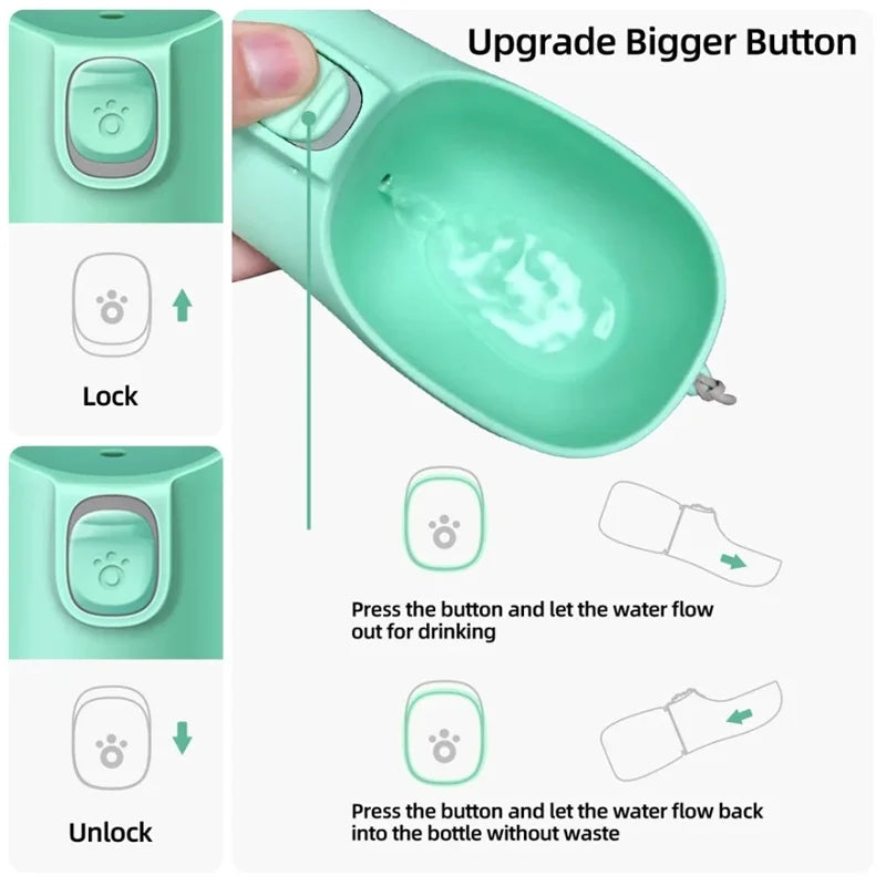 Novu Portable Dog Water Bottle — Travel Feeder