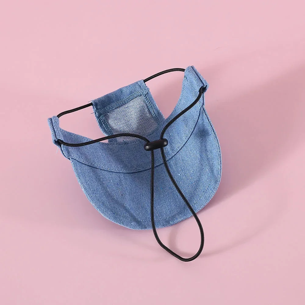 Novu Denim Sun Hat for Dogs — Adjustable Fit